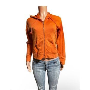 Pulp long sleeve curry drawstring with hoodie zip up sweater jacket M